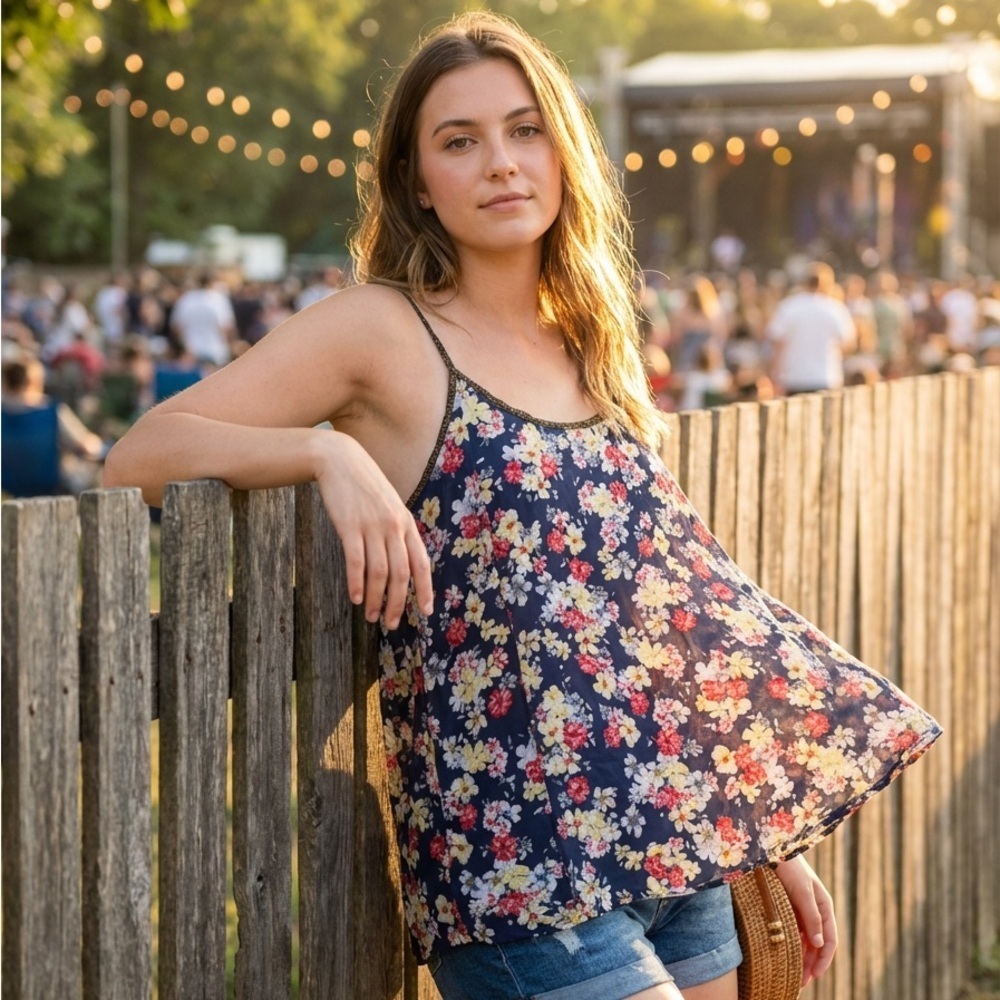 Torrid Navy Floral Camisole
